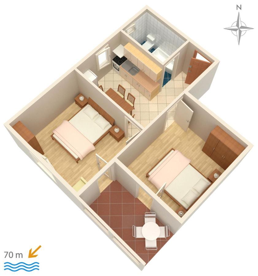 Apartments By The Sea Mandre, Pag - 3084 Kolan Exterior foto